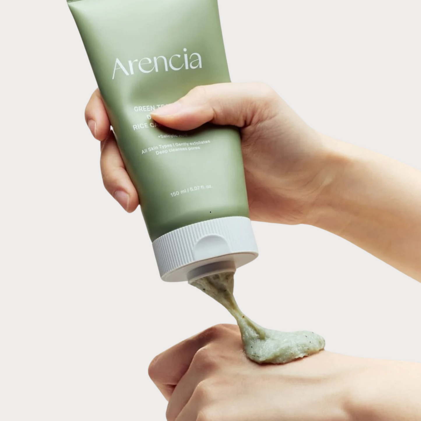 ARENCIA - Green Tea + LHA Deep Pore Rice Cake Cleanser