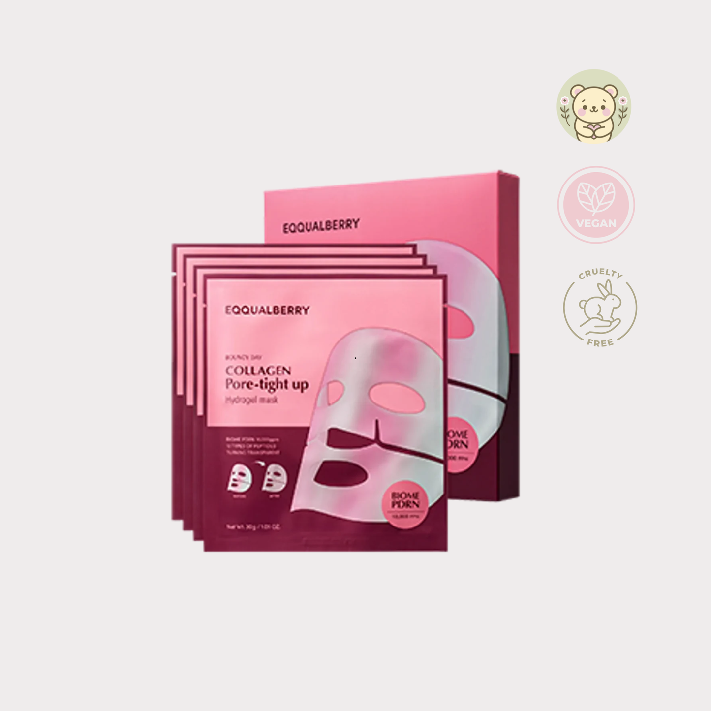 EQQUALBERRY - Collagen Pore-tight Up (Mascarilla de Hidrogel)